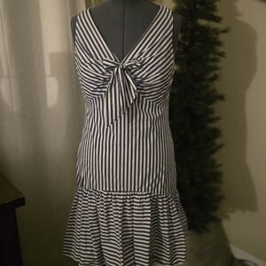 Ralph Lauren Navy and White Striped Mini Dress